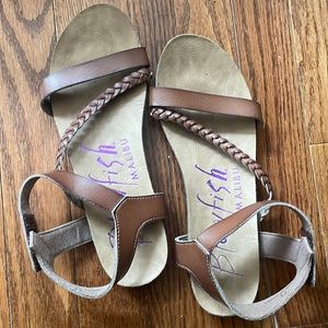 Blowfish brown leather sandals